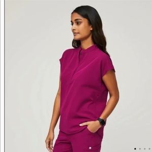 Dark magenta color Rafaela top. Small